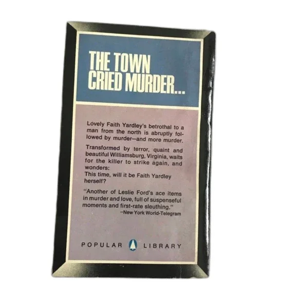 The Town Cried Murder by Leslie Ford PB Paperback Vintage Mystery Love - Picture 2 of 8
